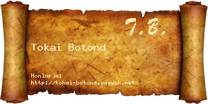 Tokai Botond névjegykártya